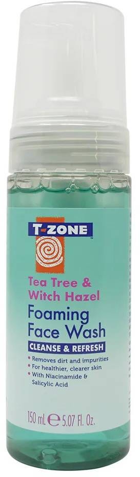 T-Zone Tea Tree & Witch Hazel Foaming Face Wash with Niacinamide and Salicylic Acid, 150 ml