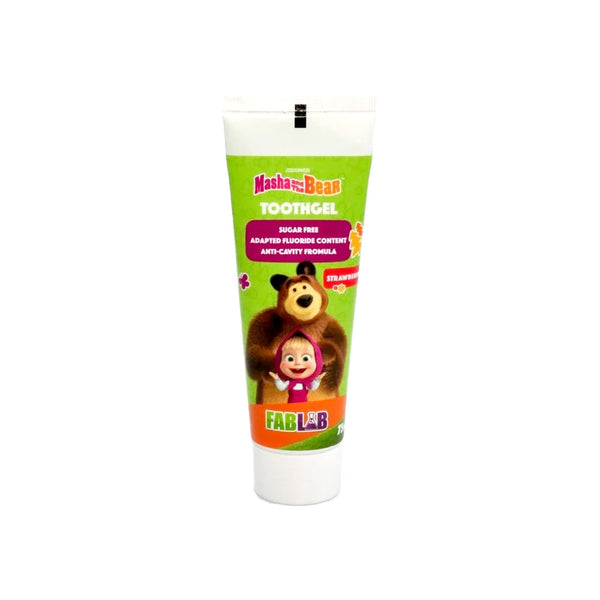 Disney Masha and the Bear Strawberry Toothpaste for Kids, Cavity Protection, 75ml