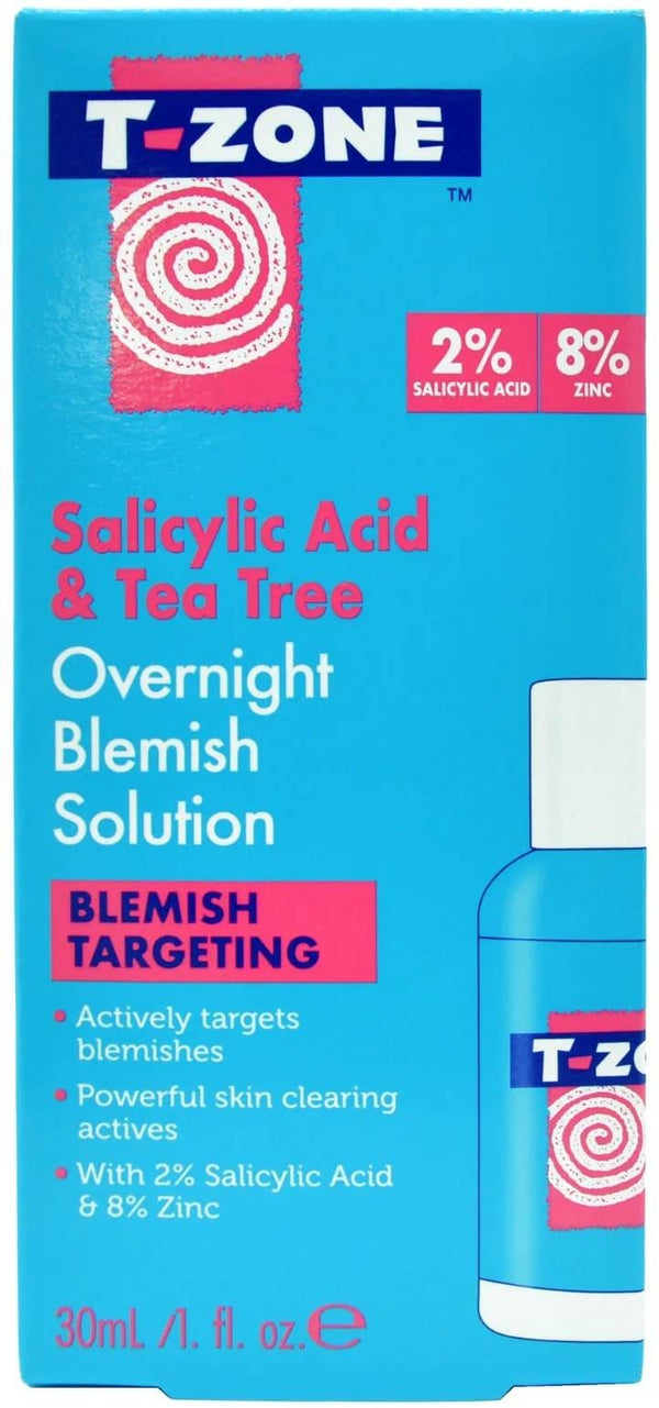 T Zone Salicylic Acid Tea Tree Blemish Solution Zinc Formula 30 ml