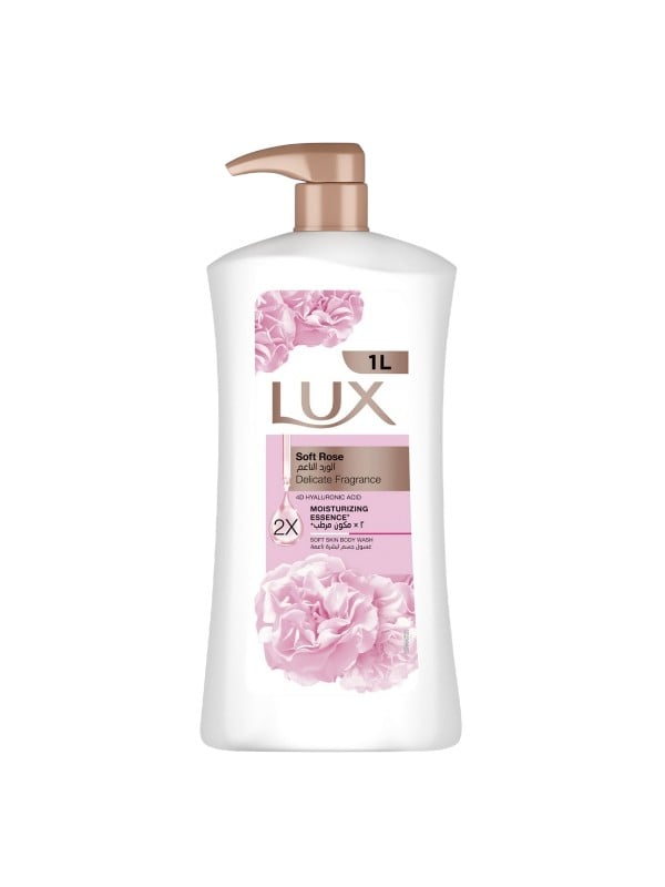 Lux Soft Rose Body Wash Rich Lather 4D Hyaluronic Acid Floral Fragrance 1 Liter