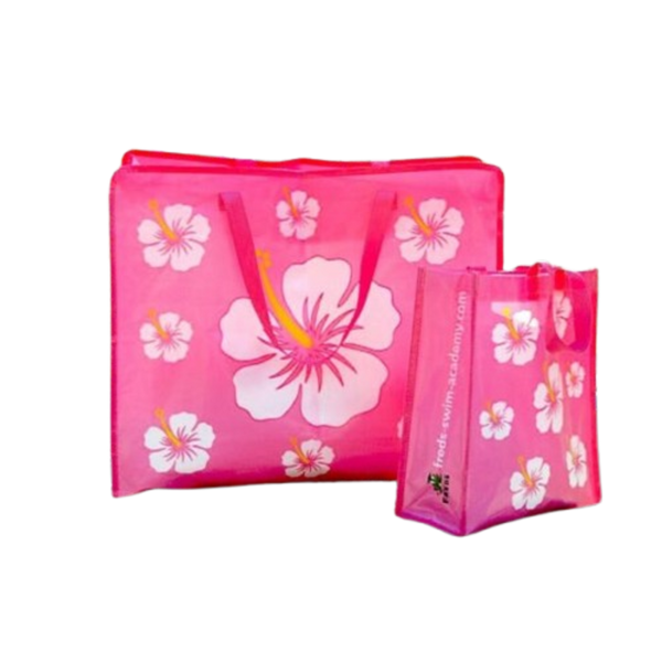 FREDS Beach Bag Large Hibiscus Pattern