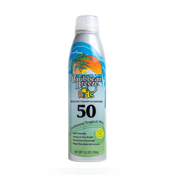 Caribbean Breeze Kids Sunscreen Spray SPF 50 Water Resistant 156 ml