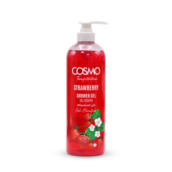 Cosmo Temptation Strawberry Shower Gel Pump Bottle 1000 ml