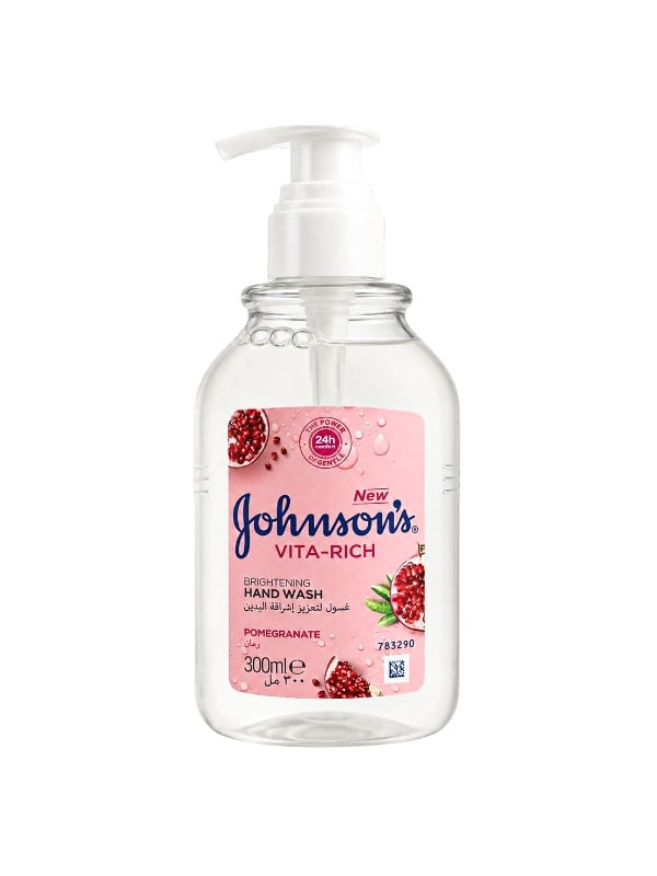 Johnson's Vita-Rich Pomegranate Hand Wash with Glycerin, Moisturizing Formula