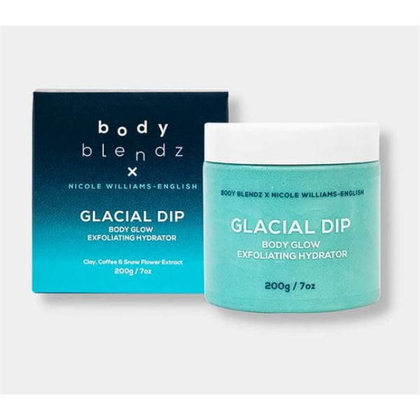 Body Blendz Body Glow Exfoliating Hydrator Clay Coffee Snow Flower Extract 200 g