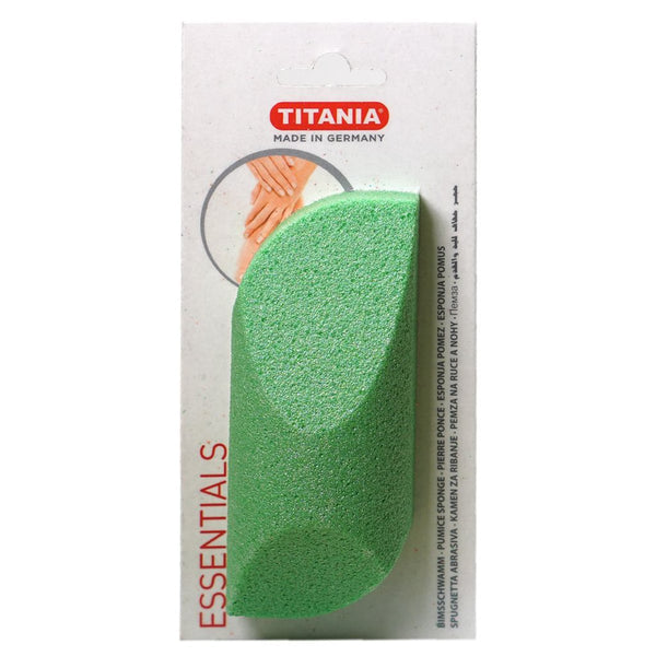 Titania Pumice Stone Hand & Foot Card, Angled Exfoliating Sponge with Silver Ions