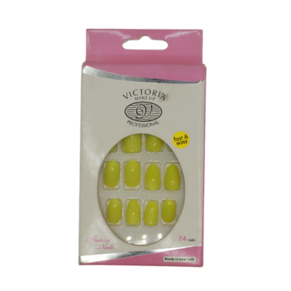 Victoria's Adhesive Artificial Nails Glossy Nude Medium Length