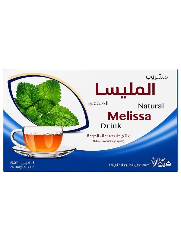viola flower Natural Melissa Herbal Tea Drink, 24 Tea Bags 3 g