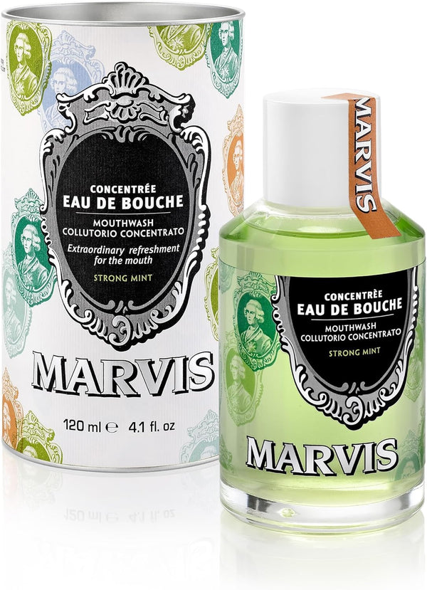 Marvis Strong Mint Mouthwash Concentrated Peppermint and Herbal Formula 120ml