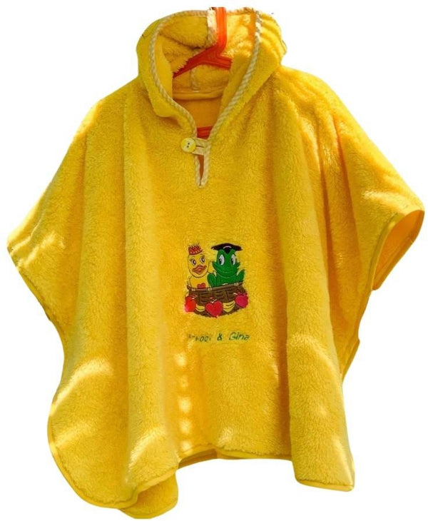 FREDS Swim Academy Freddy & Gina Children's Poncho Hooded Absorbent Yellow 1 Pc