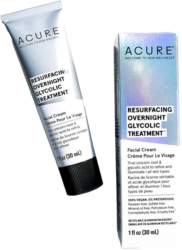 Acure Resurfacing Overnight Glycolic Treatment, 30ml