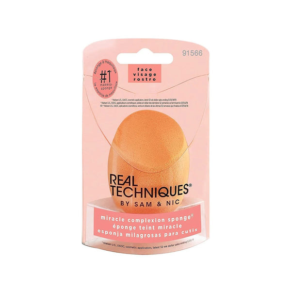 Real Techniques Miracle Sponge 1566 Foundation Makeup Sponge, Three-Sided, Latex-Free