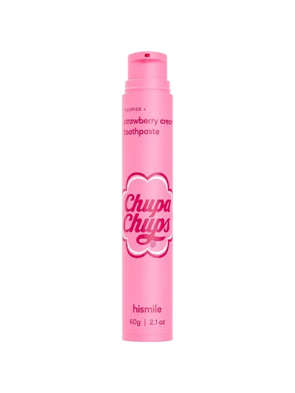 Hismile Chupa Chups Fluoride Toothpaste Strawberry Cream Flavor 60 g