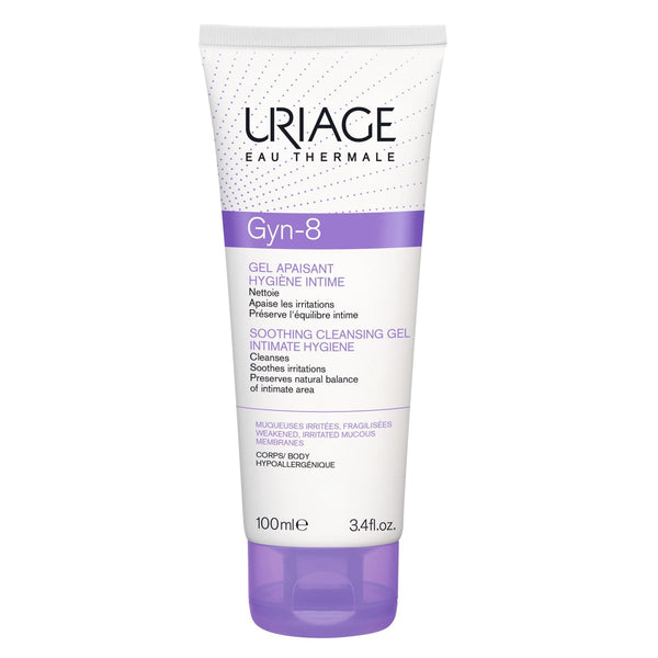 Uriage Gyn-8 Intimate Hygiene Soothing Cleansing Gel, Soap-Free, 100ml