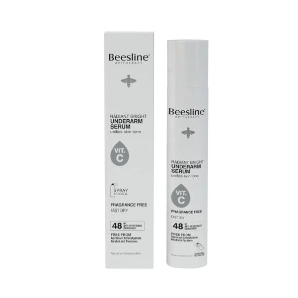 Beesline Radiant Bright Underarm Serum Spray, Fragrance-Free, Brightening, 150ml