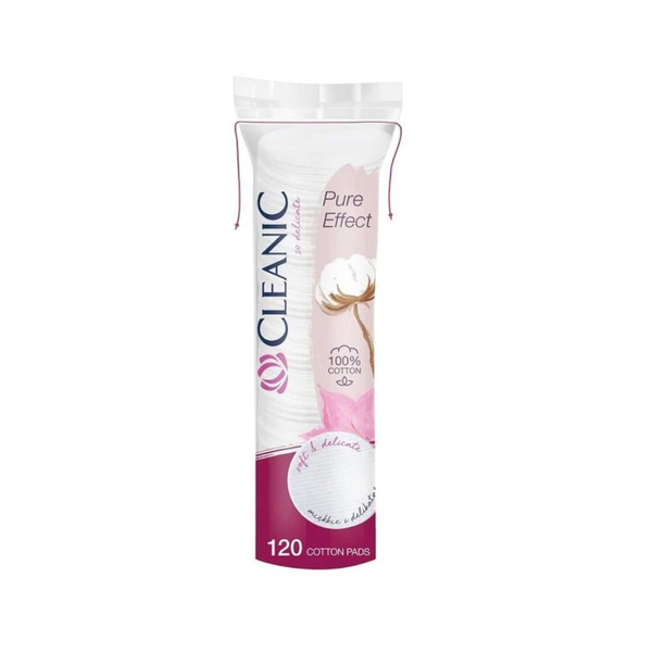 Cleanic Makeup Remover Cotton Pads Soft Cotton 120 Pieces