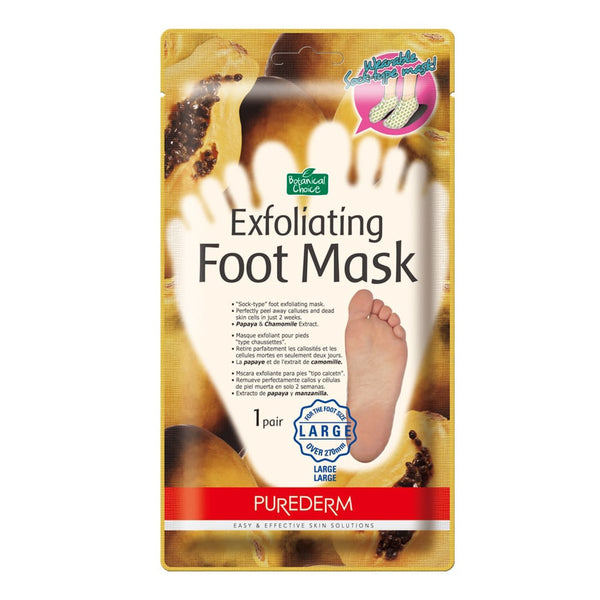 Purederm Exfoliating Foot Mask Papaya Lemon Chamomile Extracts