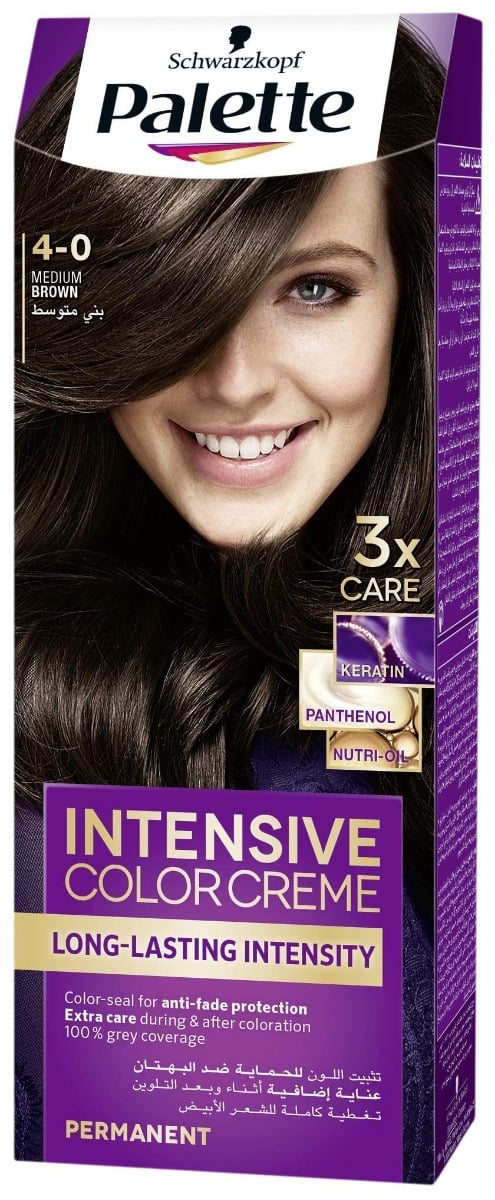 Palette ICC 4-0 Mid Brown Hair Dye Rich Color