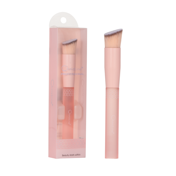 Christine CH-B2322 Contour Makeup Brush Cream and Powder, Flat Angled Synthetic Bristles