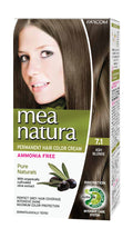 Mea Natura Permanent Hair Color Cream 7.1 Ash Blonde, Ammonia-Free, 60 ml Kit