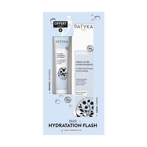 Patyka Flash Hydration Duo Set Hydrating Eye Gel and Soothing Moisturizer Botanical Formula