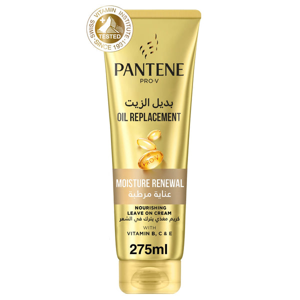 Pantene Pro-V Moisture Renewal Oil Replacement Leave-On Cream, Vitamin B/C/E, 275 ml