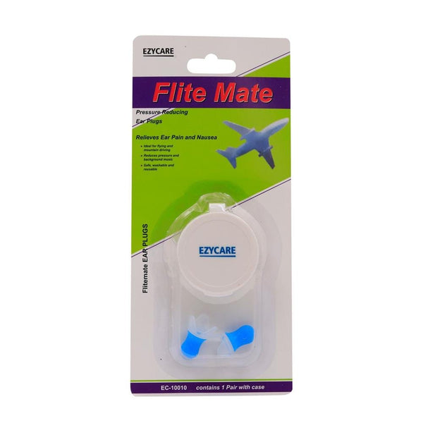 Ezy Care Flite Mate Foam Ear Plugs Reusable Travel Earplugs with Carrying Case