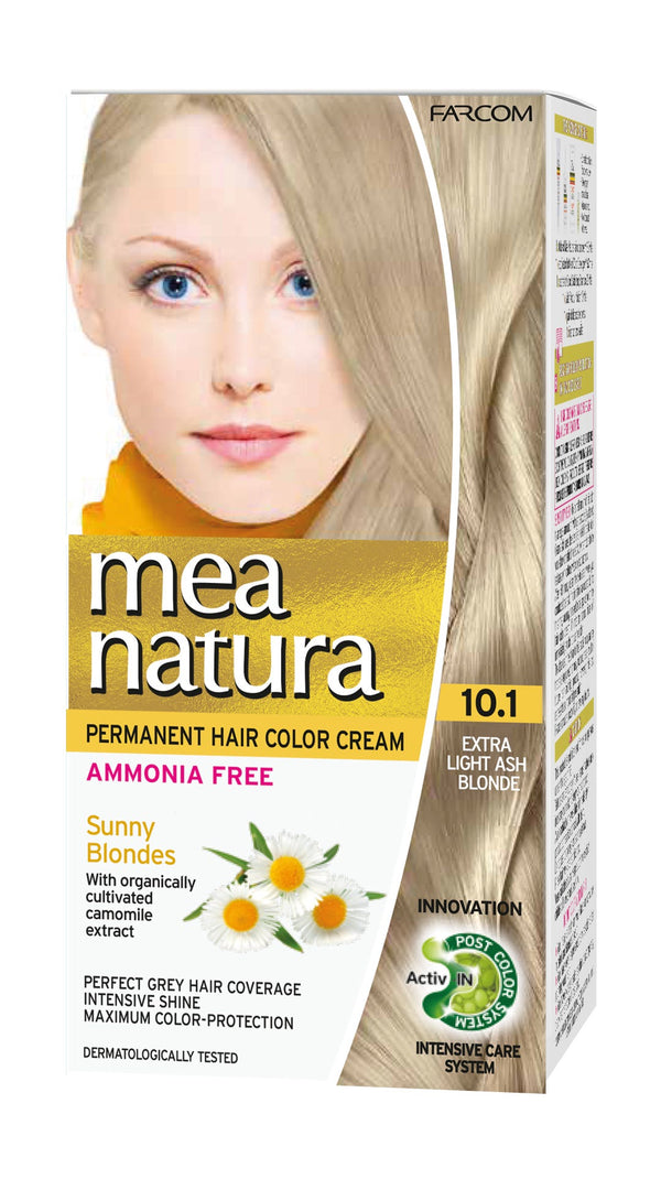 Mea Natura Hair Color Cream Extra Light Ash Blonde 10.1 Ammonia-Free 60 ml Kit