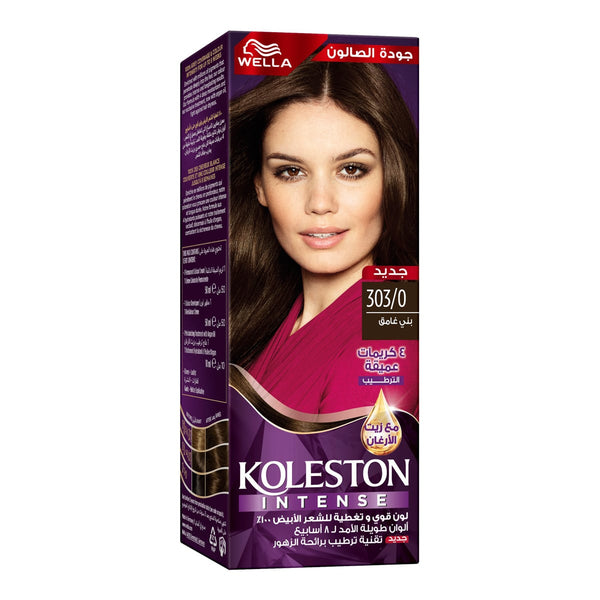 Koleston Maxi 303/0 Dark Brown Permanent Hair Color, White Hair Coverage