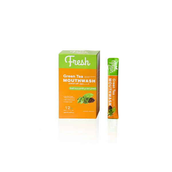 Fresh Brush Green Tea Mouthwash Sachets 10 ml, 20 Pieces