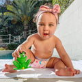 Freds Swim Academy Reusable Swim Nappy for Girls, Microfiber, Size 1, 4-9 kg, 1 Pc