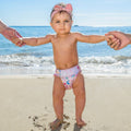 Freds Swim Academy Reusable Swim Nappy for Girls, Microfiber, Size 1, 4-9 kg, 1 Pc