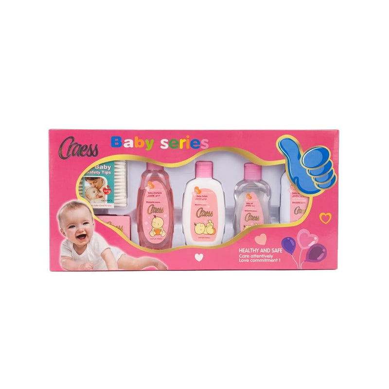 Craess Baby Care Set Gentle Shampoo Soap Lotion Oil Powder Cotton Buds 6 Pieces