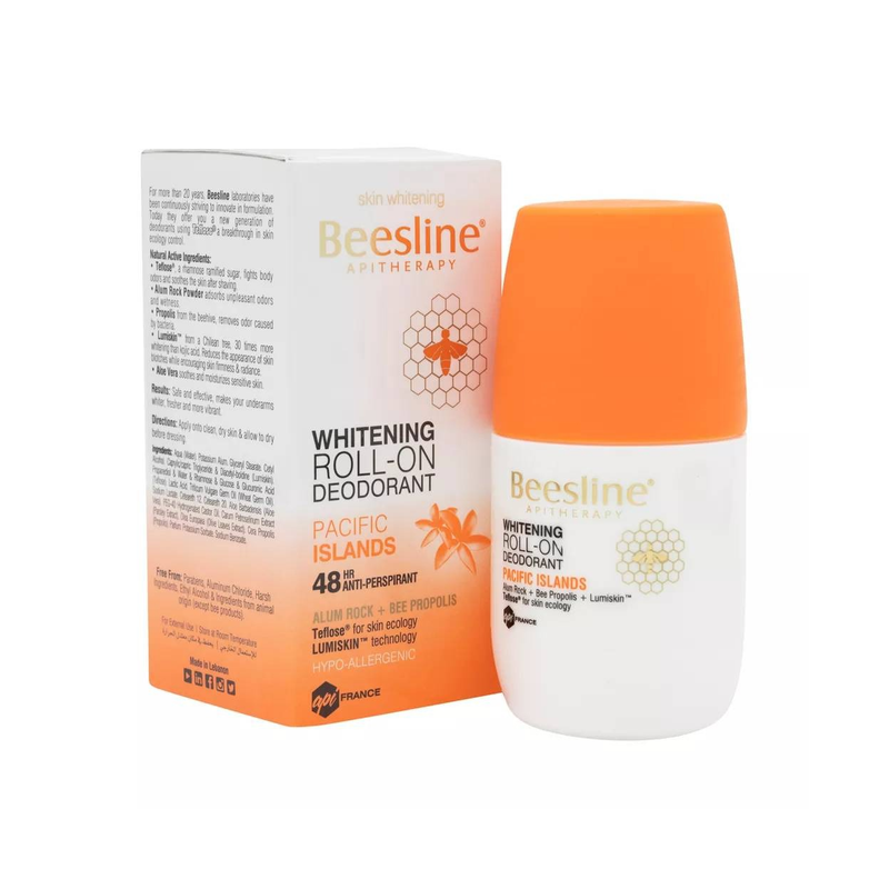 Beesline Skin Brightening Roll-On Deodorant Fragrance-Free with Teflose 50ml