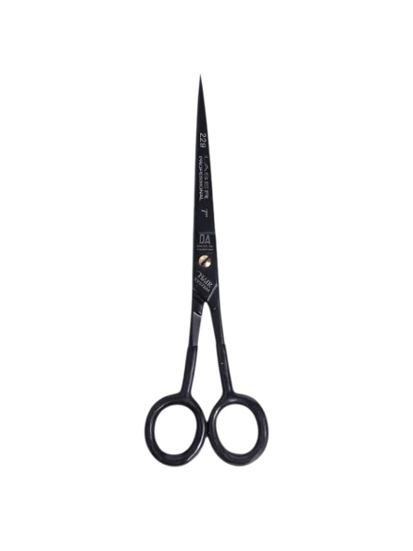 Hair System Comfort Grip Hair Scissors, Stainless Steel, Black