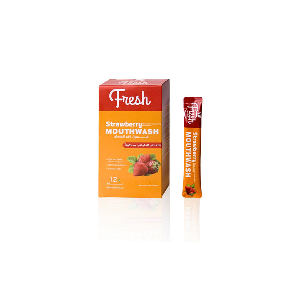 Fresh Brush Strawberry Mouthwash Sachets 10 ml, 20 Pieces