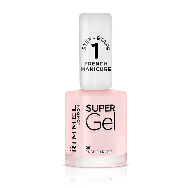 Rimmel Super Gel Nail Polish 091 English Rose Two-Step Gel Colour System