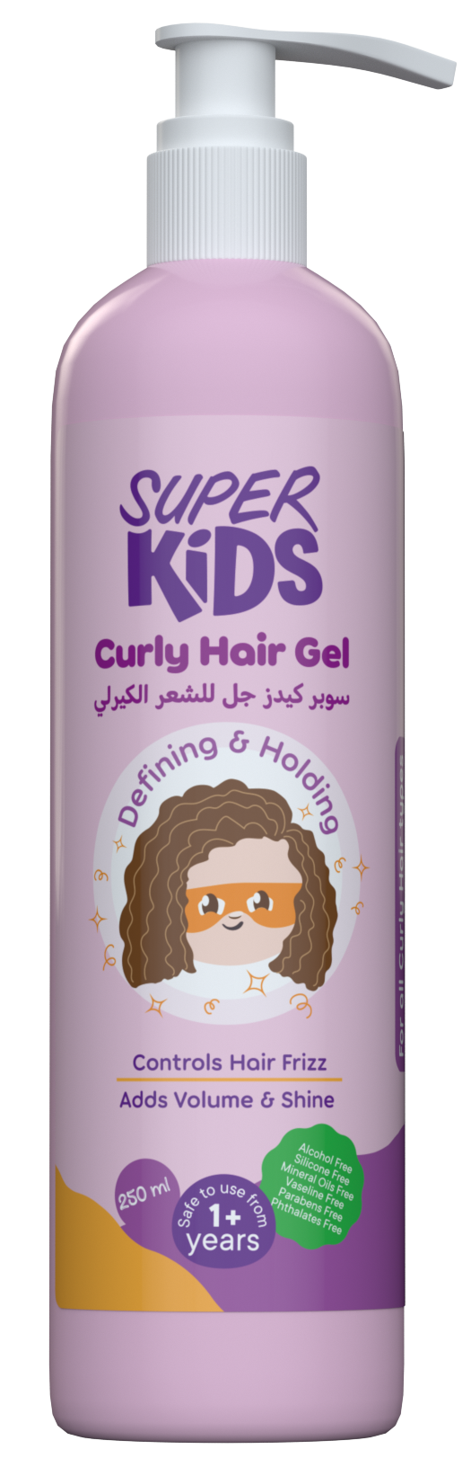 Superkids Curly Hair Gel Flexible Hold Frizz Control 250 ml