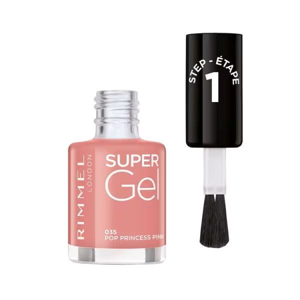 Rimmel Super Gel Nail Polish 035 Pop Princess Pink, High-Shine Gel Look