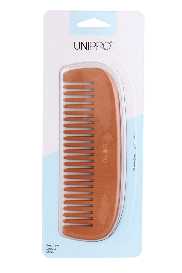Unipro Wooden Detangling Comb Natural Wood Hair Comb for All Hair Types 1 Pc