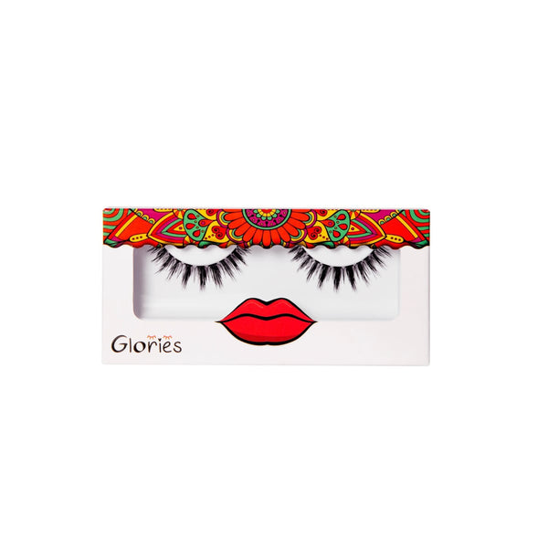 Glories Manhattan False Eyelashes Natural Look Lightweight Human Hair Reusable Short Length