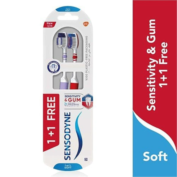 Sensodyne Sensitivity & Gum Soft Toothbrushes, Soft Bristles, 2-Pack
