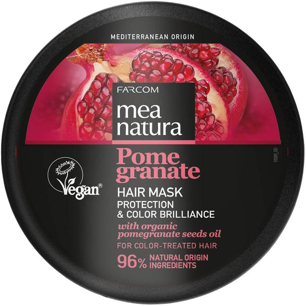Mea Natura Pomegranate Hair Mask for Coloured Hair, Colour Protection, 250 ml