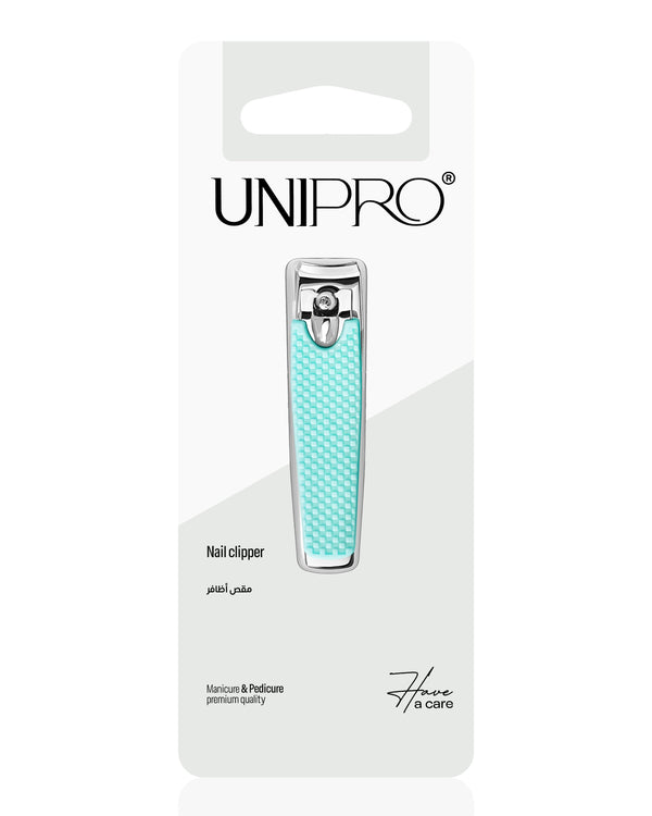 Unipro Nail Clipper With Silicone Handle, Stainless Steel Blades, Built-In File, 5.5 cm