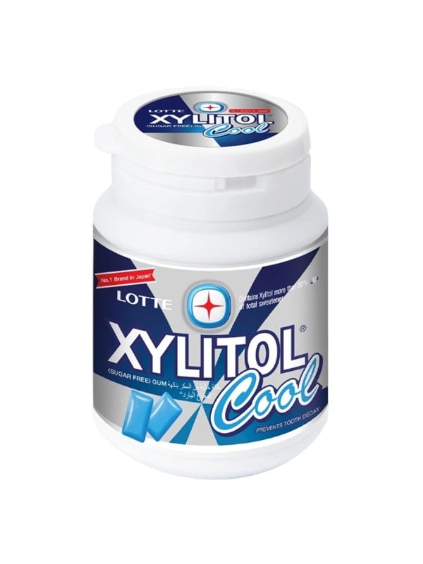 Lotte Xylitol Sugar-Free Cool Mint Flavored Gum, 58g Bottle