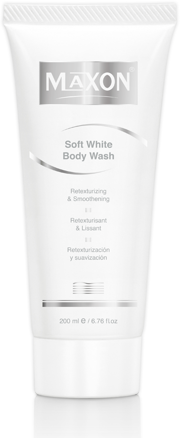 Maxon Soft White Body Wash Liquid Cleanser with 15% Glycolic Acid and Allantoin, 200 ml