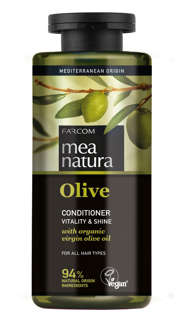 Mea Natura Olive Conditioner for All Hair Types, Vitality & Shine, 300 ml