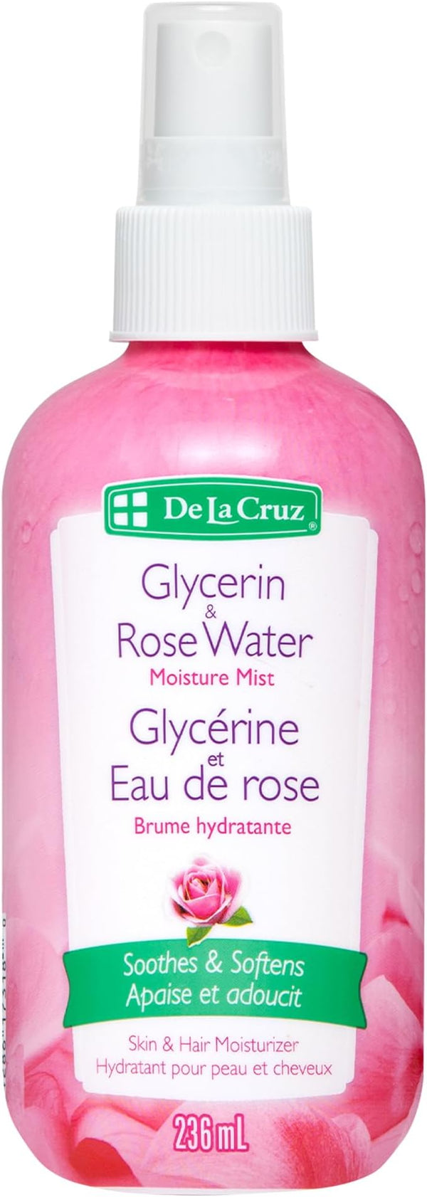De La Cruz Glycerin & Rose Water Spray 8 fl oz