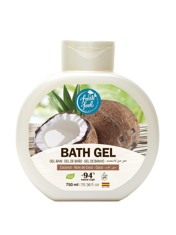Fresh Feel Coconut Shower Gel with Coconut Extract, 750 ml