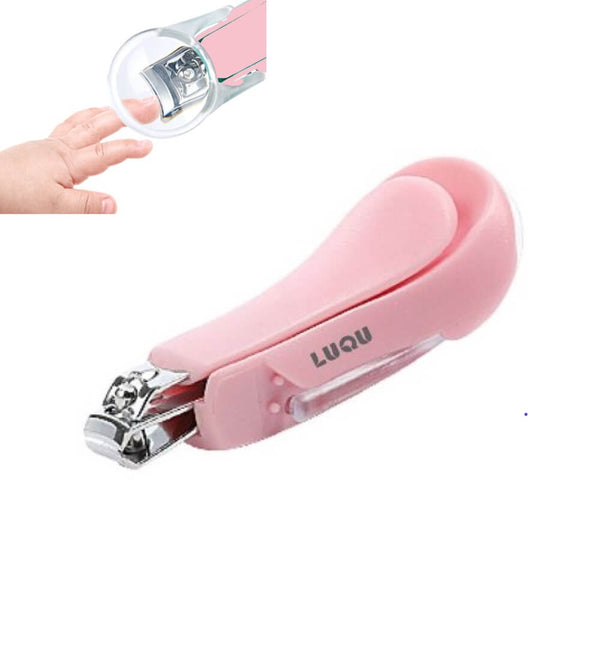 Luqu Nail Clipper With 2x Magnifier Stainless Steel Pink